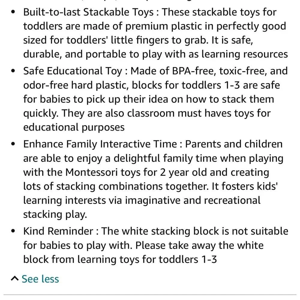 30pcs bellochilddo stacking building blocks education toys for toddler ages 3+